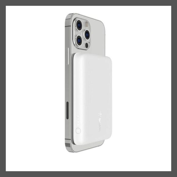 Belkin -  2500mAh Magnetic Wireless Power Bank - Whit White - Picture 1 of 4